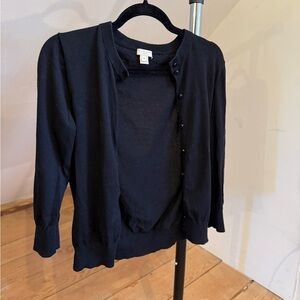 J. Crew Claire Black Cardigan